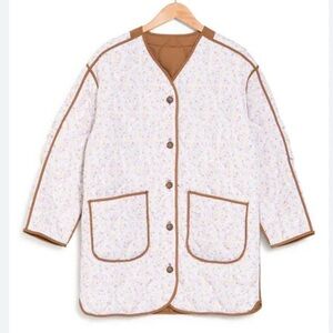 Lucky Brand Reversible Quilted Onion Jacket in Vintage Floral Sz L